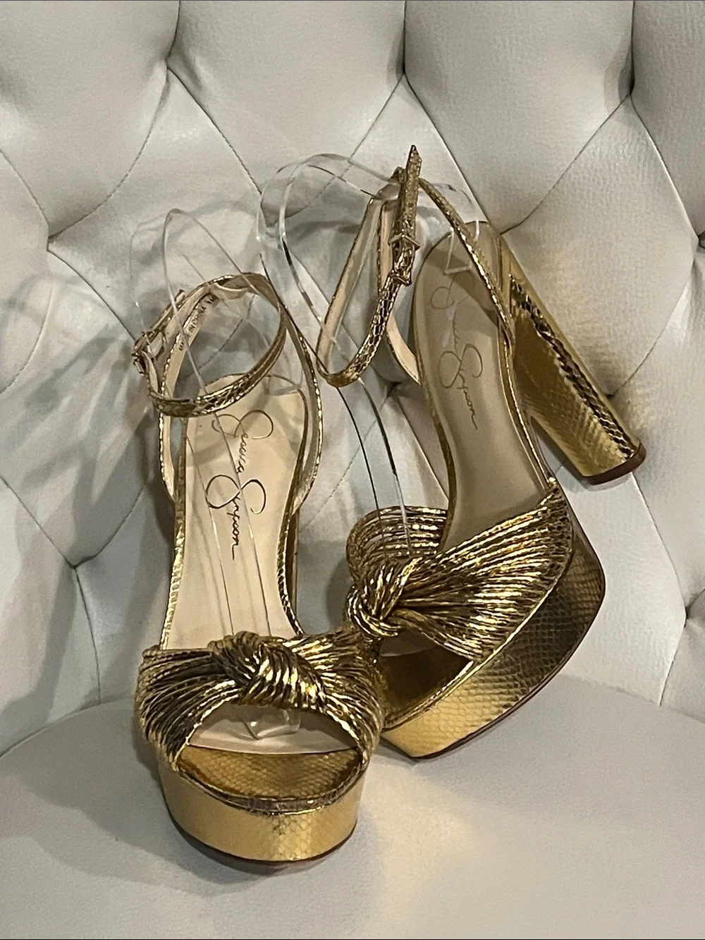 Jessica Simpson glam metallic